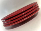 4pc Set Scarlet Fiesta Salad Plates 7 1/4” perfect condition, never used