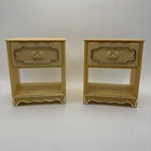 Vintage Barbie Suzy Goose Doll House Furniture Set Of 2 Nightstands W Drawers