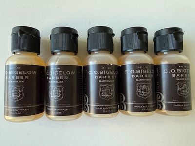 C.O. Bigelow Hair & Body Wash Elixir Black 5-Pack Each 1 Fl oz Free Ship