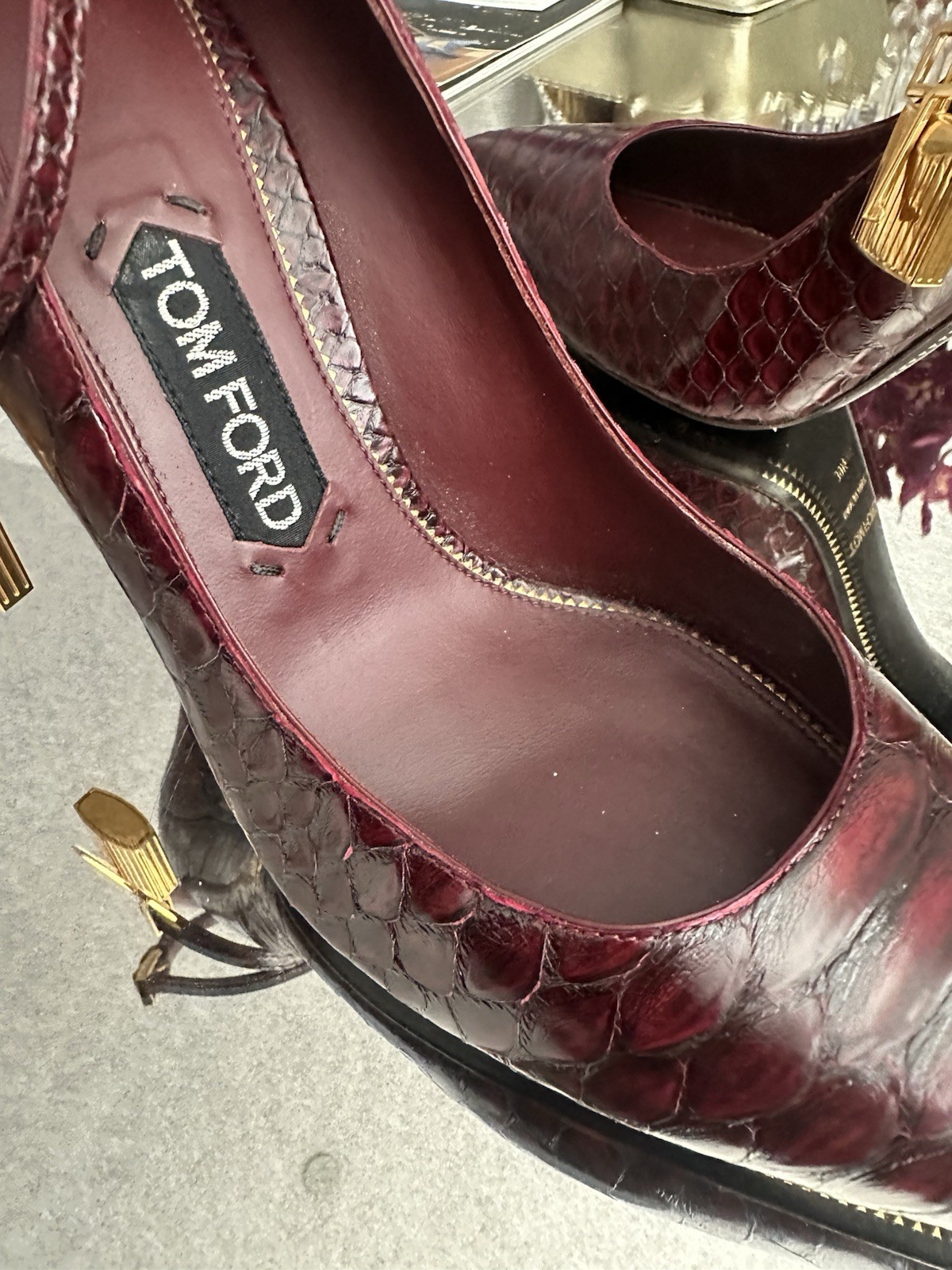 Tom Ford Python Pumps Size 39.5 - image 4