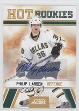 2010-11 Score Hot Rookies Signatures Philip Larsen #534 Rookie Auto RC 0f2
