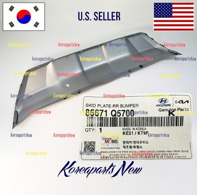 REAR Bumper Skid Plate Lower 86671Q5700 GRAY ⭐GENUINE⭐ Kia