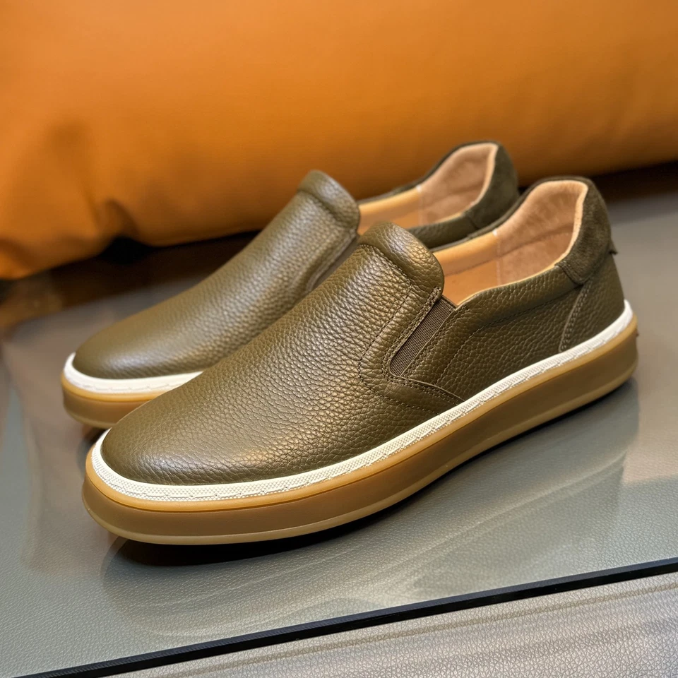 Zapatos Mocasines de Cuero Genuino de Lujo Zapatos para Hombre Informales Zapatos sin Cordones Talla Foto 4 de 4