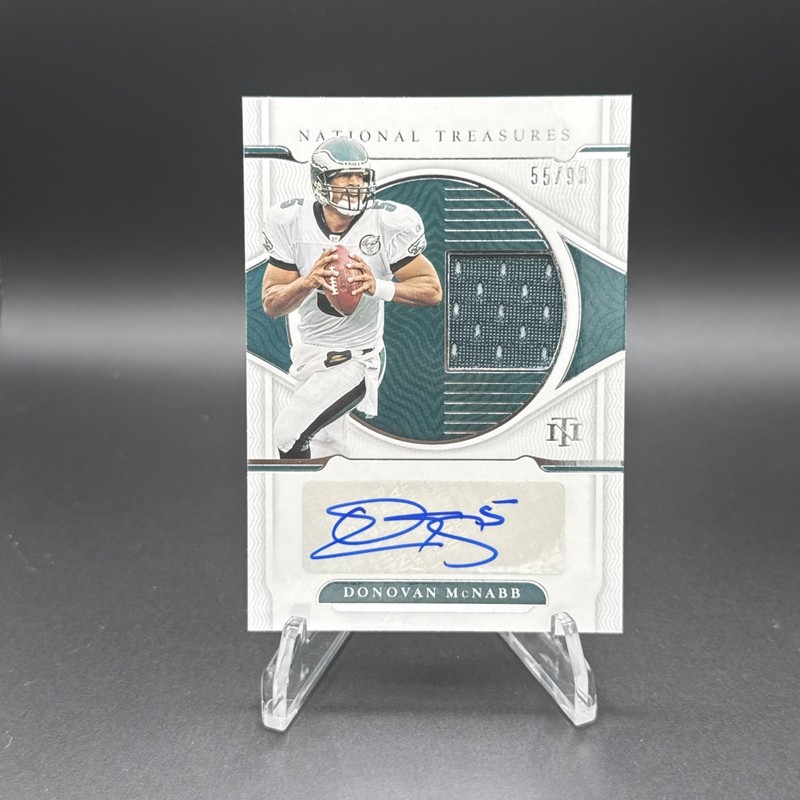 2021 National Treasures Football Donovan McNabb Game Used Jersey Auto #55/99