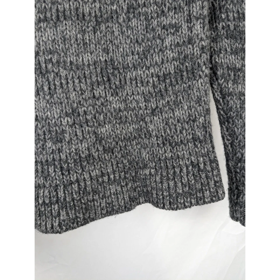 Acogedor suéter Calypso St. Barth lana camel para mujer XS gris grueso tejido cuello alto Foto 4 de 4