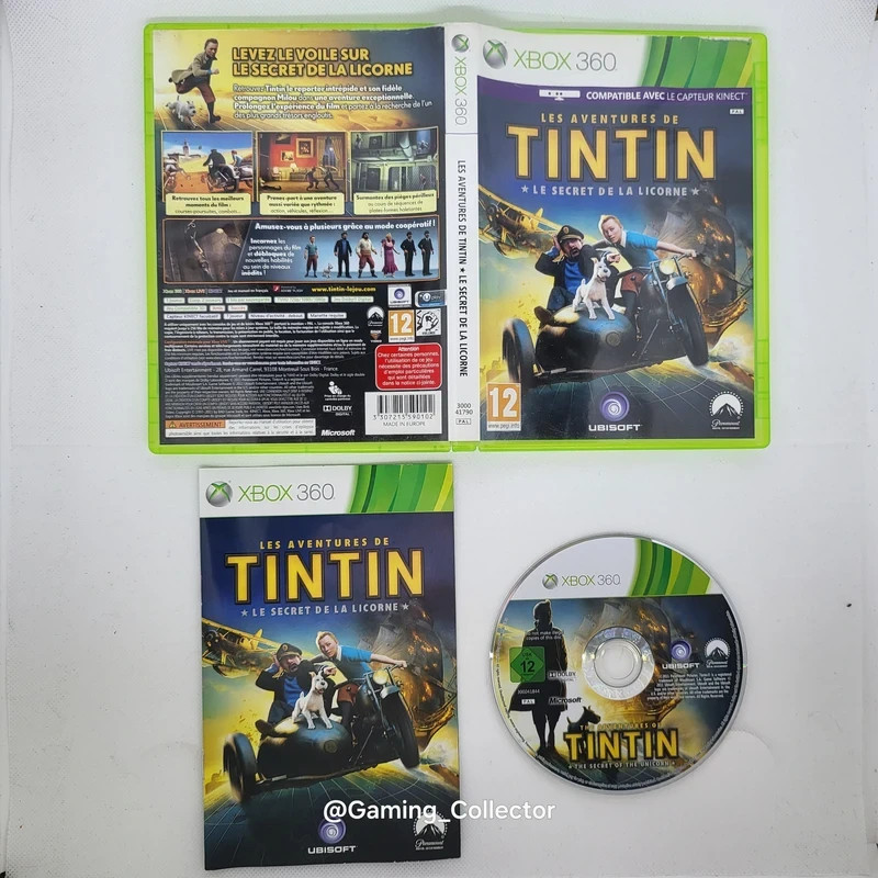 Les aventures de Tintin le secret de la licorne : Jeu complet pour Xbox 360 en V