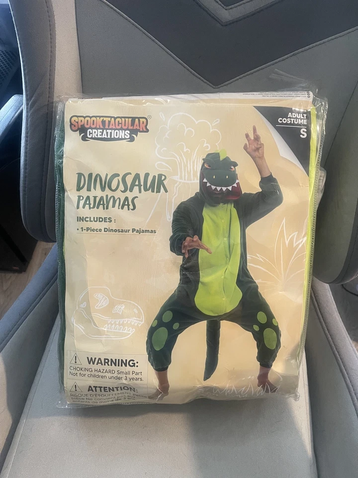 Spooktacular Creations Unisex Adult Dinosaur Pajamas/Costume, Plush, small - Image 4 of 4