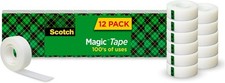 Scotch Magic Tape, 12 Rolls, Numerous Applications, Invisible, Engineered for Re