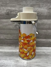VINTAGE 1970’s AIRPOT AUTO-A-SERVE AIR POT DISPENSER! FLORAL DESIGN!
