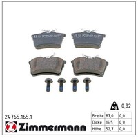 Zimmermann Bremsbelagsatz, Scheibenbremse 24765.165.1 FüR CitroËN Peugeot