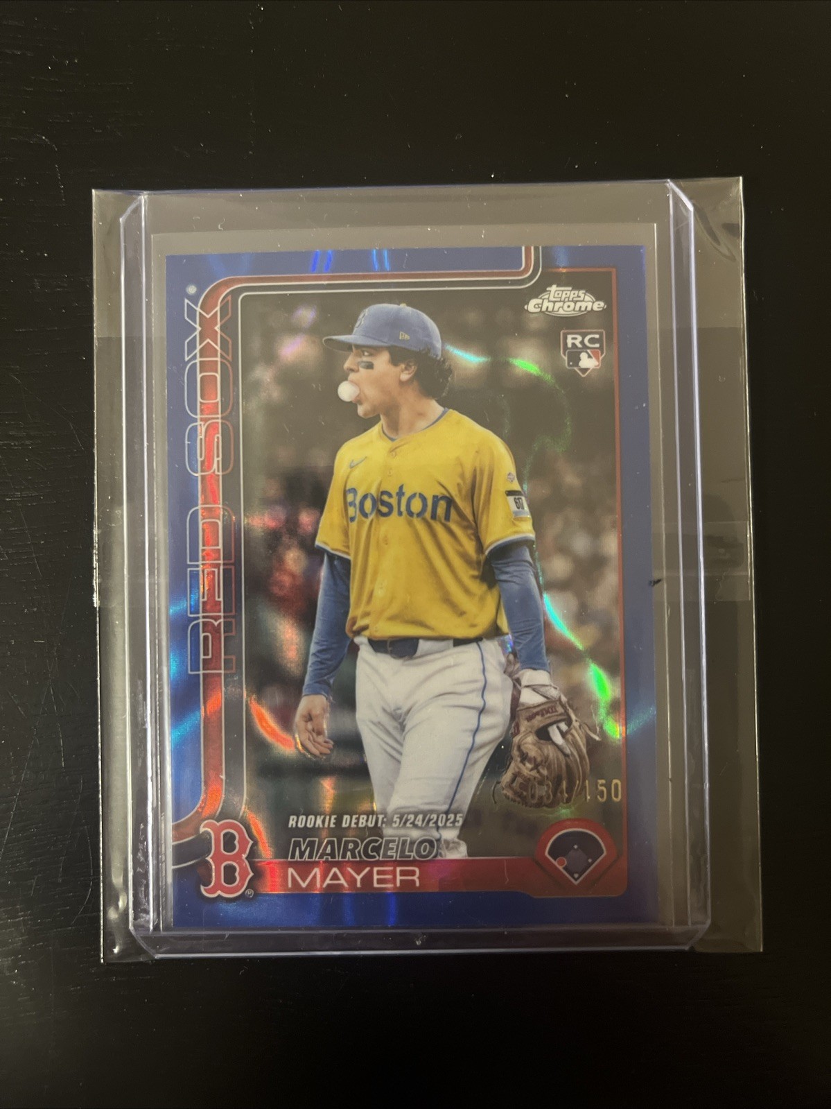 2025 Topps Chrome Update Marcelo Mayer #USC117 Rookie Debut Blue Lava 34/150