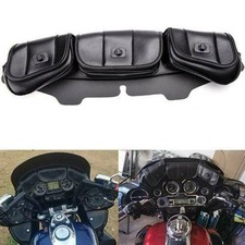 Bolsa de carenado de ala de murciélago para parabrisas de 3 bolsillos para Harley Electra Glide Touring