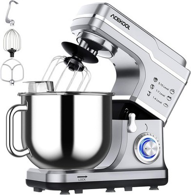Pro Electric Food Stand Mixer 7.5-QT Tilt-Head 10 Speeds Kitchen Stainless Bowl 