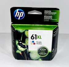 New Genuine HP 61 Tri-Color High Yield Ink Cartridge,  (CH564WN#140) EXP 04/2020