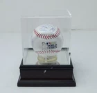 Texas Rangers 2023 World Series Team Signed Baseball w/ Stand