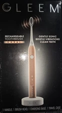 Gleem Coral Rechargeable Toothbrush 2 Modes Timer Quiet Sonic Vibrations