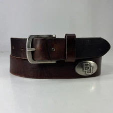 ZEP-PRO Baylor University Studded Brown Genuine Full Grain Leather Belt  Size 34