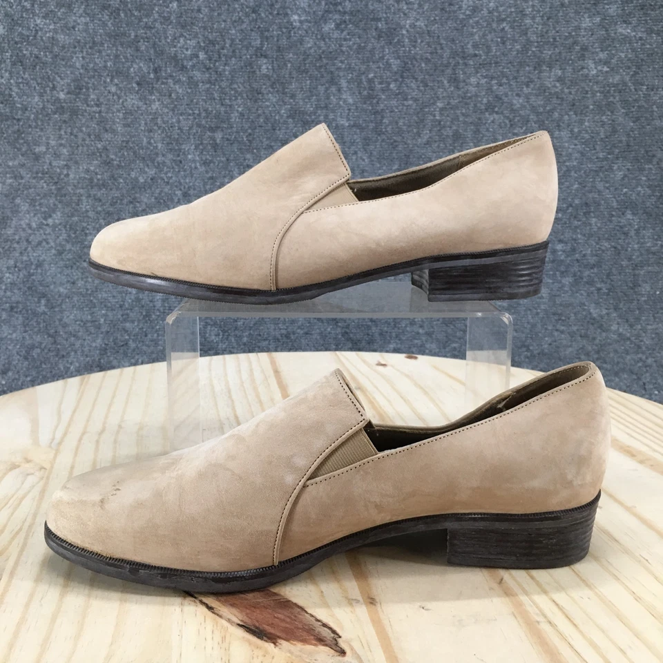 Munro American Shoes Mujer 9.5 M Mocasines Beige Sin Cordones Informales Cómodos Parte Superior Baja Foto 2 de 4