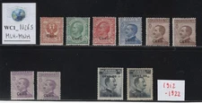 WC1_10265. IT. COL.: AEGEAN. Island CASO. Lot of 1912-1922 stamps. MLH-MNH