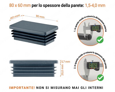Aoktorkit 20 Tappi Rotondi In Plastica, Tappi Terminali Interni Per Tubi, 48 Mm, Copertura Per Mobili, Sedie, Scrivanie, Tavoli, Piedi, Tubi, Colore: Nero, AOK0276-B-48mm : Amazon.it: Fai Da Te
