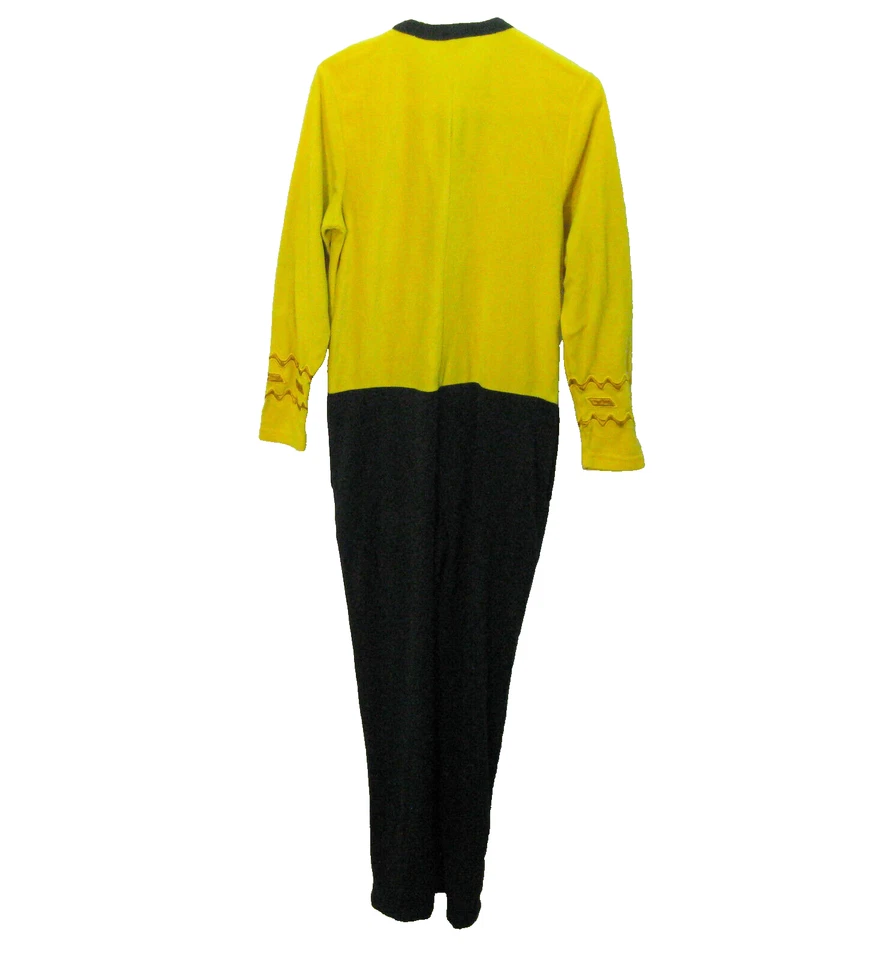 Fantasia STAR TREK Adulto Pequeno Amarelo Preto Lã Uma Peça Masculina Cosplay Trekkie - Imagem 2 de 4