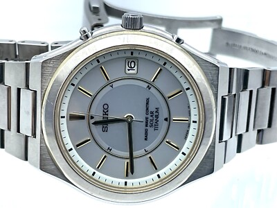 時計 SEIKO DOLCE RADIO WAVE CONTROL SOLAR SEIKO Radio Wave Control Solar Titanium Men's Watch 2.5oz