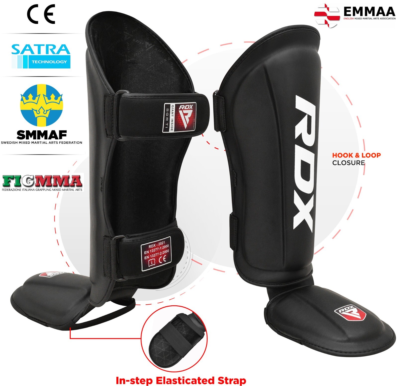 RDX MMA Protège Tibia Pied Boxe Muay Thai Entraînement