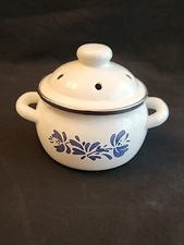 Vintage Pfaltzgraff Yorktowne Metal Potpourri Warmer with Lid Stovetop