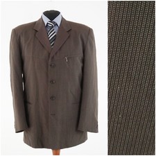 Mens GIOVANI Size US 46R Brown Blazer Sport Coat Jacket