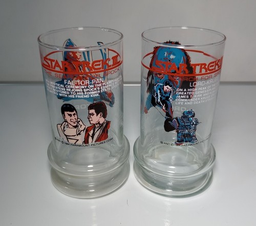 (2) 1984 Star Trek Taco Bell Promo Glasses Fal Tor Pan & Lord Kruge Vintage - Picture 4 of 8