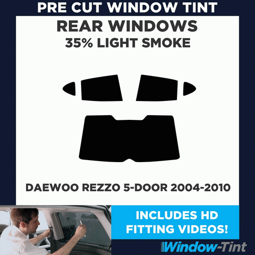 Película de tinte de ventana precortada para Daewoo Rezzo escotilla de 5 puertas 2004-10 35% luz trasera - Imagen 2 de 10