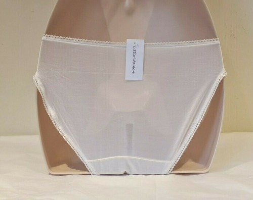Pack de 3 calzoncillos bragas Little Woman talla 12 con ribete de encaje floral beige - Imagen 11 de 12