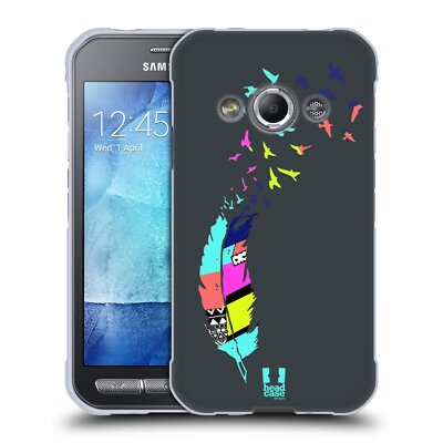 HEAD CASE DESIGNS NEON FEATHERS SOFT GEL CASE FOR SAMSUNG PHONES 4