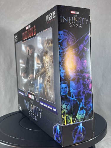 MARVEL LEGENDS HASBRO 2021 INFINITY SAGA IRONMAN 3 HAPPY & MARK XXI 1:12 FIGURES - Picture 2 of 11