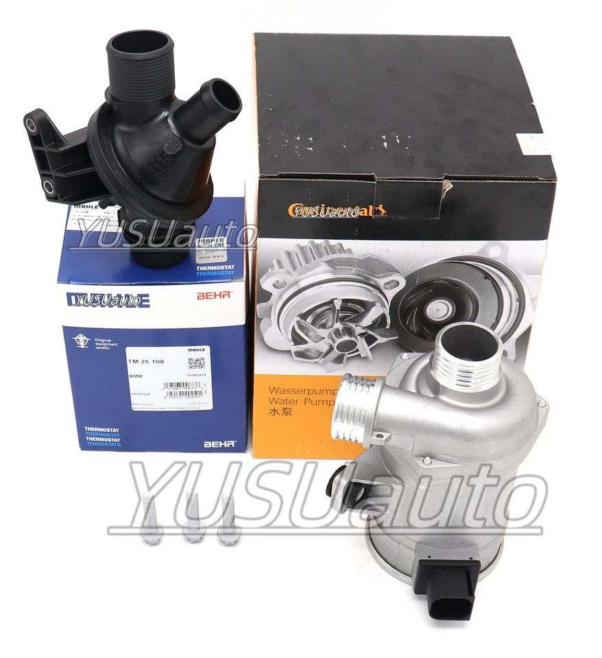 Termostato de refrigerante y bomba de agua eléctrica OEM para BMW 428i 528i X1 X3 N20 B20A Foto 2 de 4