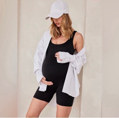 Bumpsuit The Cindy Maternity Jumpsuit Romper One Piece Black Size Medium - 第 1/14 張圖片