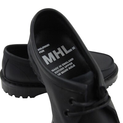 Margaret Howell Solovair Shoes Womens UK 4 Black Leather