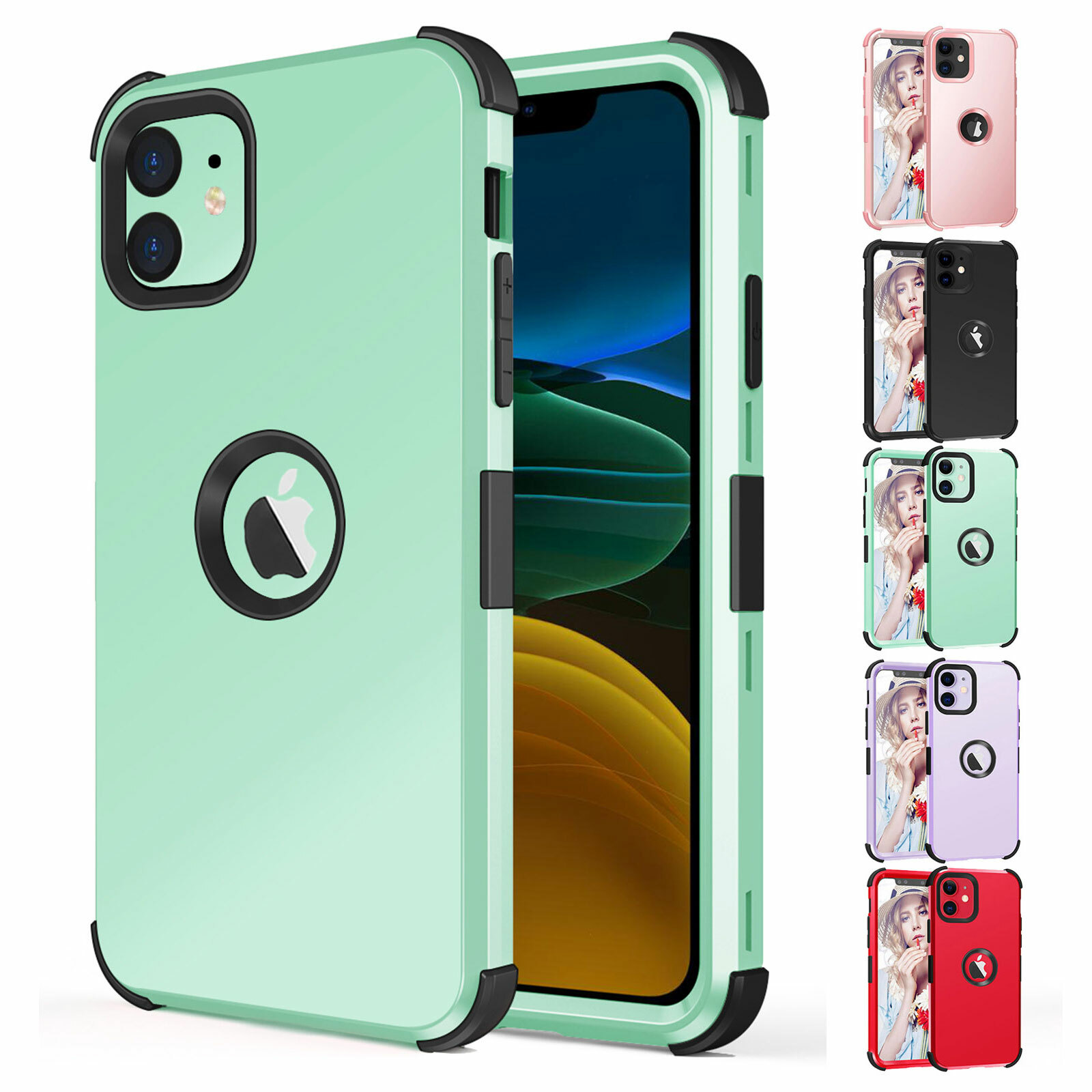 Heavy Duty Full Shockproof Hybrid Rugged Case Cover For iPhone 11 Pro Max Xs Xr