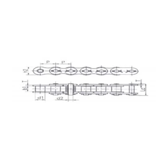 Agri-Power 60H-1 ASA Roller Chain Quad Rivet Heavy 3/4" Pitch - Box of 10 Foot - Picture 2 of 2