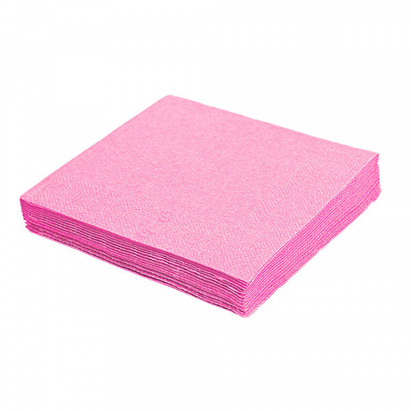 2000 Servietten AbwischtüCher TellertüCher Pap 33 X 33 Cm 1/4 Falz 2-Lagig Rosa-image