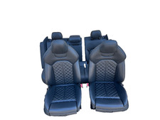 Napa Leather Front Seat Seats Set Black 71k 13-18 Audi A6 S6 C7