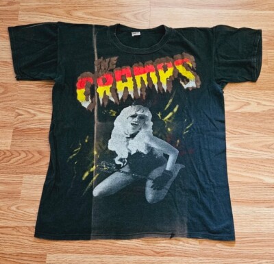 Rare Vintage 80s The Cramps Punk Rock Date With Elvis Tour T Shirt