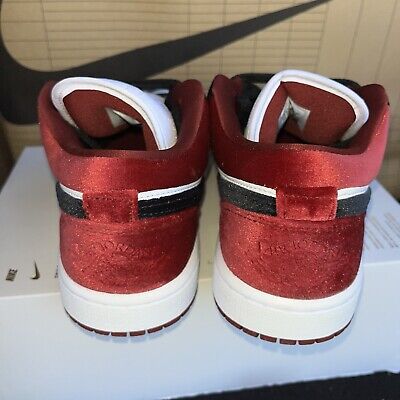NEW Nike Air Jordan 1 Low SE NBY Velvet Black White Red NEW Nike Air Jordan 1 Low SE NBY Velvet Black White Red