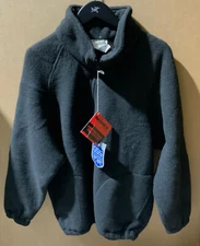 Barrier Wear 1/2 Zip Nomex Pullover Fleece Jacket, Black, X-Large Reular, NOS