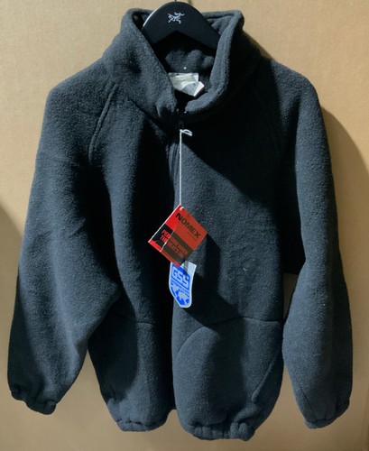 Zip Nomex Pullover Fleece Jacket, Black 