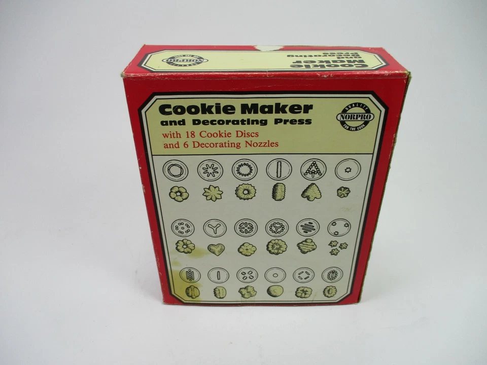 PRENSA DECORATIVA Y PARA HACER GALLETAS NORPRO VINTAGE CON DISCOS Foto 4 de 4