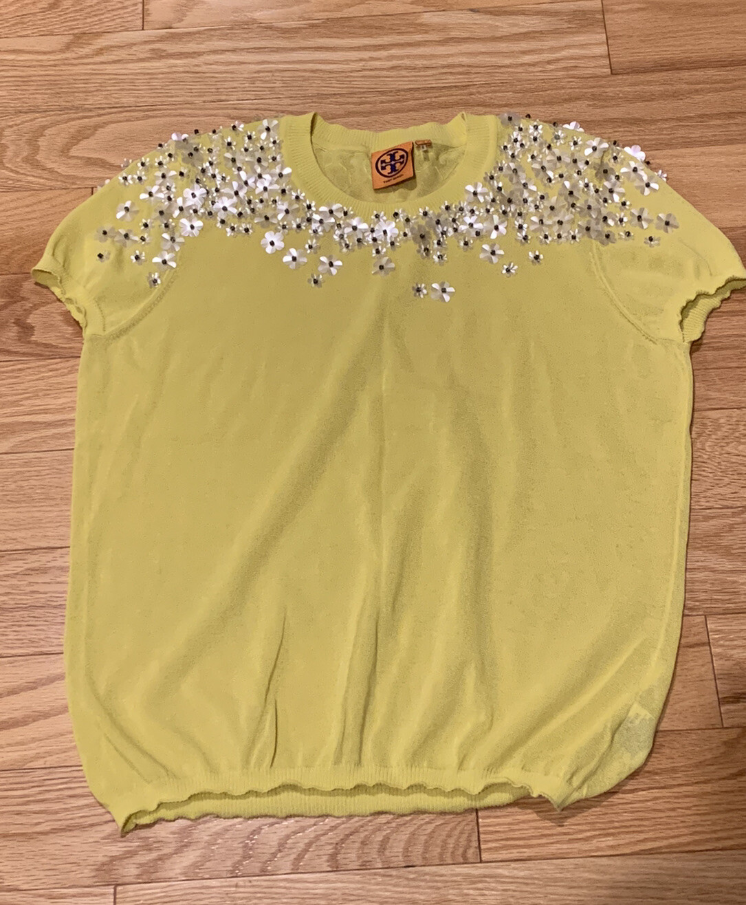 Tory Burch Mary Grace Yellow Floral 