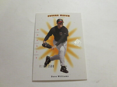 2001 Upper Deck SP Authentic Future Watch Dave Williams Card #215 #100/1500