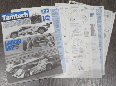 Tamiya Original 1/24 Tamtech Lancia LC2 Bedienungsanleitung (für Bausatz 47002)