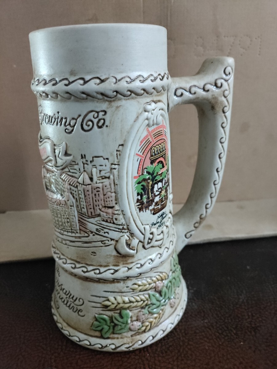 【2551】ビアマグ Vintage Schlitz Brewing Co Beer Stein Mug 125th Anniversary
